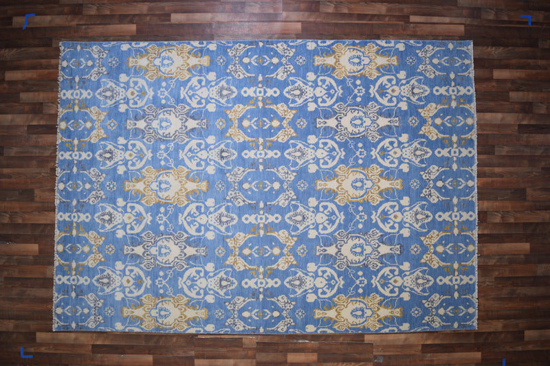 Indian Rug Hand Knotted Oriental Rug Fine Turkish Knot Oushak 8'0x11'3