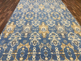 Indian Rug Hand Knotted Oriental Rug Fine Turkish Knot Oushak 8'0x11'3