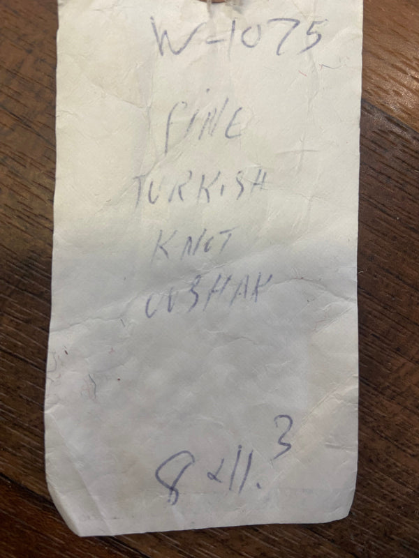 Indian Rug Hand Knotted Oriental Rug Fine Turkish Knot Oushak 8'0x11'3