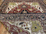 Indian Rug Hand Knotted Oriental Rug Heriz 10'0x14'0