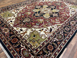 Indian Rug Hand Knotted Oriental Rug Heriz 10'0x14'0