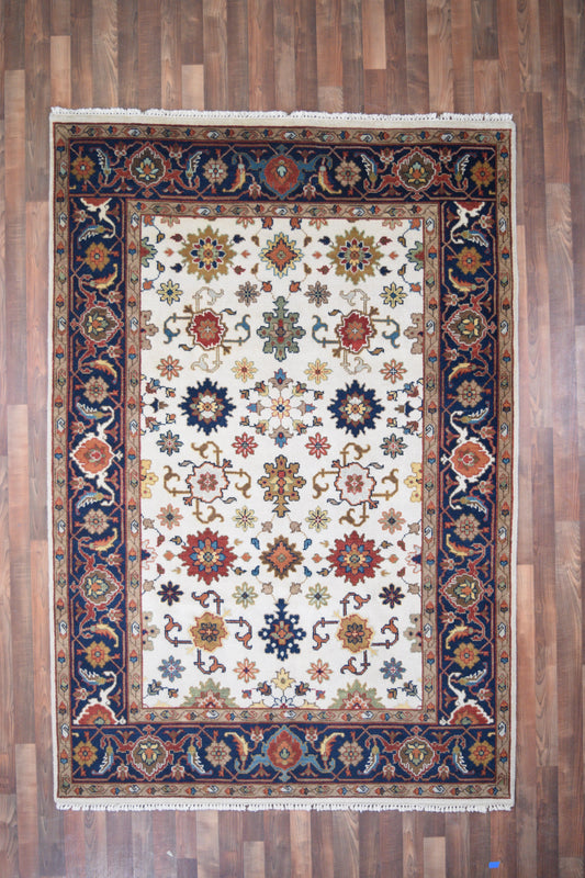 Indian Rug Hand Knotted Oriental Rug Indo Mahal 6'2x9'2