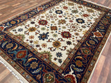 Indian Rug Hand Knotted Oriental Rug Indo Mahal 6'2x9'2