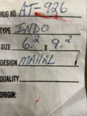 Indian Rug Hand Knotted Oriental Rug Indo Mahal 6'2x9'2