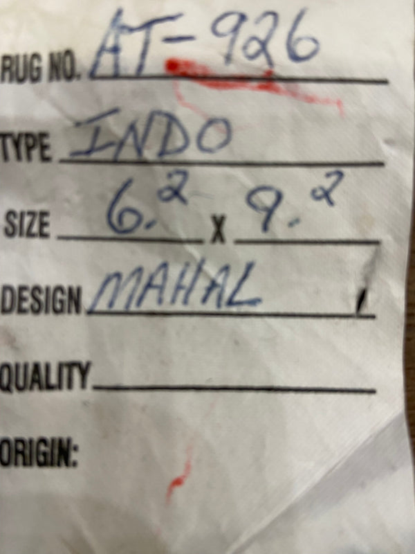 Indian Rug Hand Knotted Oriental Rug Indo Mahal 6'2x9'2