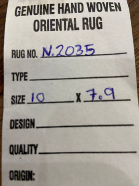 Indian Rug Hand Knotted Oriental Rug Kashan 10'0x7'9