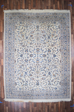 Indian Rug Hand Knotted Oriental Rug Kashan 11'11x9'1
