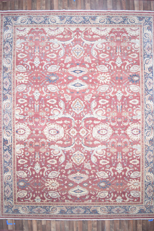 Indian Rug Hand Knotted Oriental Rug Kashan 13'10x10'8