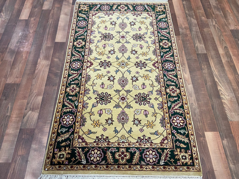 Indian Rug Hand Knotted Oriental Rug Kashan 3'0x5'0