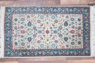 Indian Rug Hand Knotted Oriental Rug Kashan 3'1x5'2
