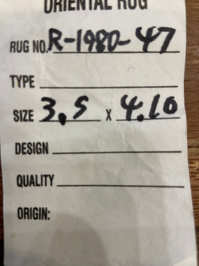 Indian Rug Hand Knotted Oriental Rug Kashan 3'5x4'10