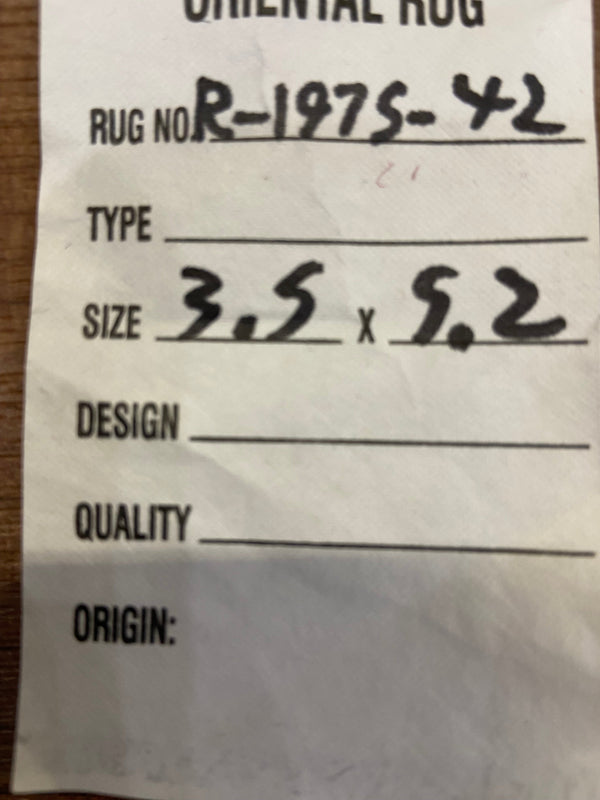 Indian Rug Hand Knotted Oriental Rug Kashan 3'5x5'2