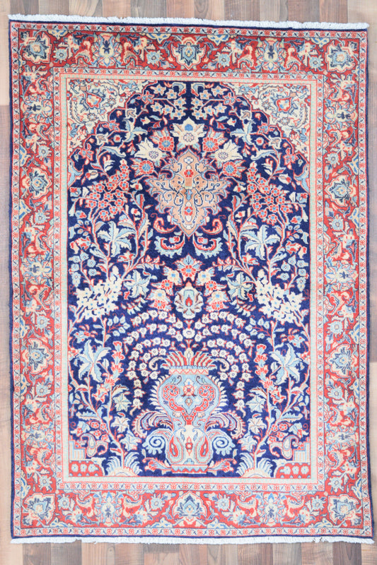 Indian Rug Hand Knotted Oriental Rug Kashan 3'6x5'0