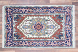 Indian Rug Hand Knotted Oriental Rug Kashan 5'0x3'0