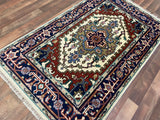 Indian Rug Hand Knotted Oriental Rug Kashan 5'0x3'0