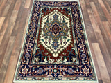 Indian Rug Hand Knotted Oriental Rug Kashan 5'0x3'0