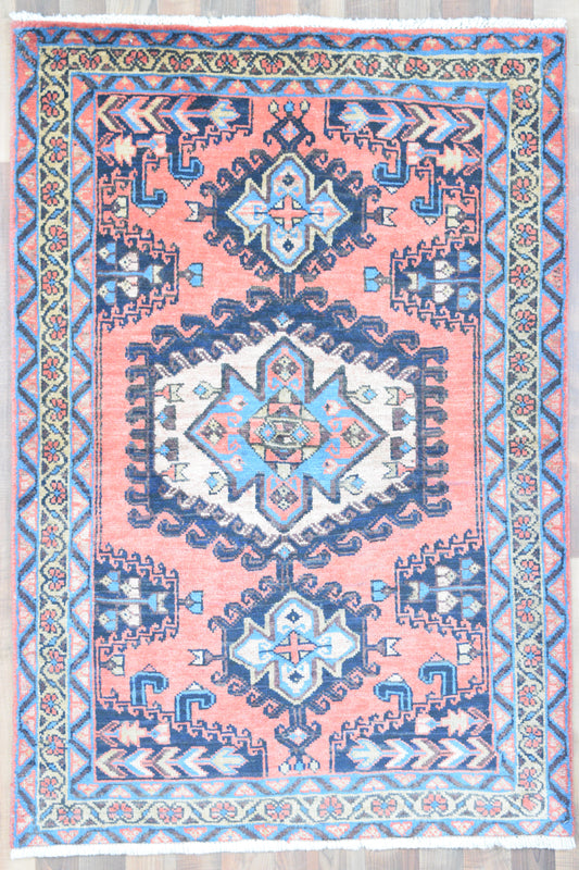 Indian Rug Hand Knotted Oriental Rug Kazak 3'6x5'1