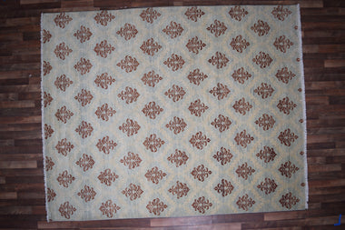 Indian Rug Hand Knotted Oriental Rug Modern 10'2x8'3