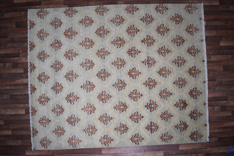 Indian Rug Hand Knotted Oriental Rug Modern 10'2x8'3