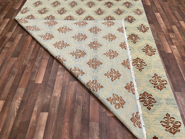 Indian Rug Hand Knotted Oriental Rug Modern 10'2x8'3