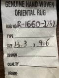 Indian Rug Hand Knotted Oriental Rug Modern 13'3x9'6