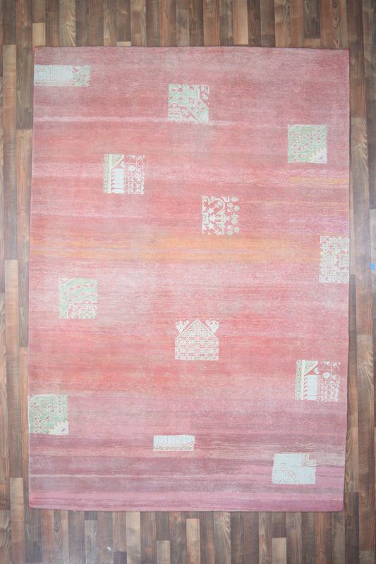 Indian Rug Hand Knotted Oriental Rug Origin: Egypt 9'8x6'7