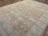 Indian Rug Hand Knotted Oriental Rug Oushak 12'10x9'10