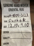 Indian Rug Hand Knotted Oriental Rug Oushak 12'10x9'10