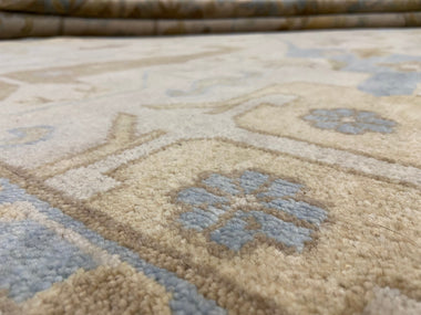 Indian Rug Hand Knotted Oriental Rug Oushak 14'0x9'11