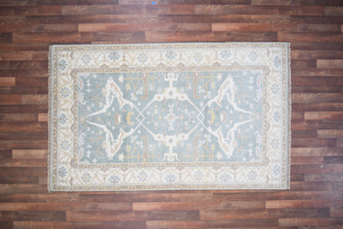 Indian Rug Hand Knotted Oriental Rug Oushak 4'11x8'0