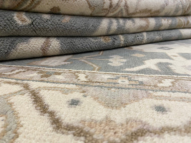 Indian Rug Hand Knotted Oriental Rug Oushak 6'2x9'0