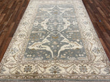 Indian Rug Hand Knotted Oriental Rug Oushak 6'2x9'0