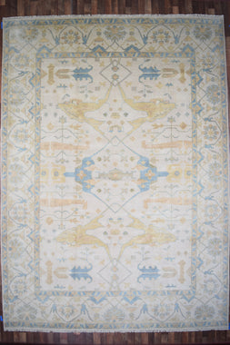 Indian Rug Hand Knotted Oriental Rug Oushak - Origin 107 13'11x10'1