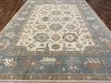 Indian Rug Hand Knotted Oriental Rug Oushak - Origin 109 13'8x9'9