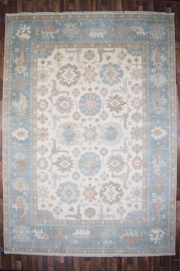 Indian Rug Hand Knotted Oriental Rug Oushak - Origin 109 13'8x9'9