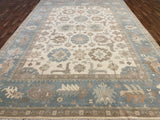 Indian Rug Hand Knotted Oriental Rug Oushak - Origin 109 13'8x9'9
