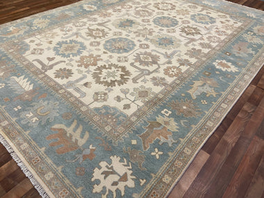 Indian Rug Hand Knotted Oriental Rug Oushak - Origin 109 13'8x9'9