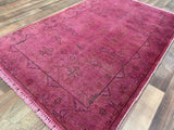 Indian Rug Hand Knotted Oriental Rug Over Dye 3'2x4'10