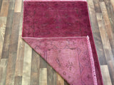 Indian Rug Hand Knotted Oriental Rug Over Dye 3'2x4'10