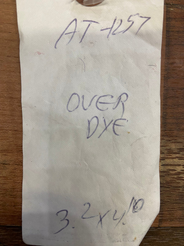 Indian Rug Hand Knotted Oriental Rug Over Dye 3'2x4'10