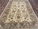 Indian Rug Hand Knotted Oriental Rug Pak Peshawar 9'5x6'5
