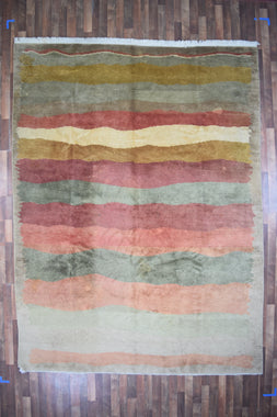 Indian Rug Hand Knotted Oriental Rug Peshawar 11'0x8'11