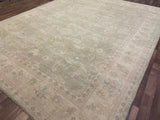 Indian Rug Hand Knotted Oriental Rug Peshawar 9'3x11'8