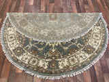 Indian Rug Hand Knotted Oriental Rug Round Oushak 5'11x5'9