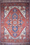 Indian Rug Hand Knotted Oriental Rug Serapi 13'11x9'11