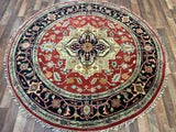 Indian Rug Hand Knotted Oriental Rug Serapi 6'0x6'0