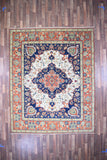 Indian Rug Hand Knotted Oriental Rug Serapi 7'11x9'10
