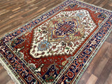 Indian Rug Hand Knotted Oriental Rug Serapi 8'0x4'11