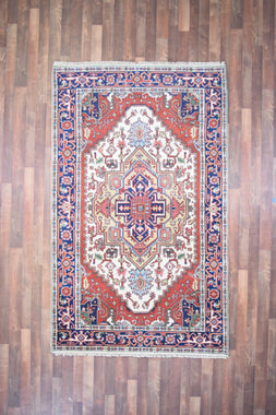 Indian Rug Hand Knotted Oriental Rug Serapi 8'0x4'11