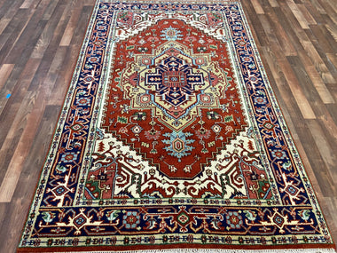 Indian Rug Hand Knotted Oriental Rug Serapi (Origin #16) 7'11x5'0